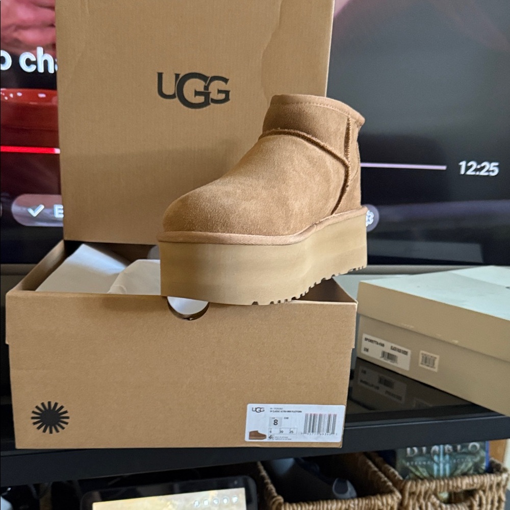 UGG Chestnut Platform Ankle Boots